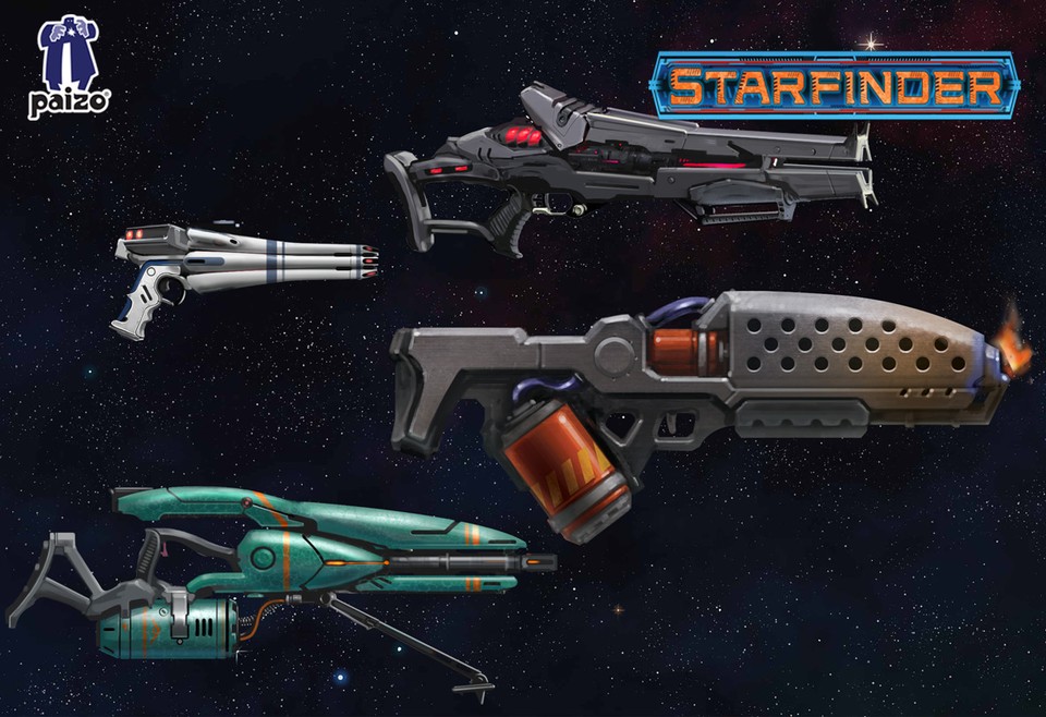 Image of Starfinder handheld weapons