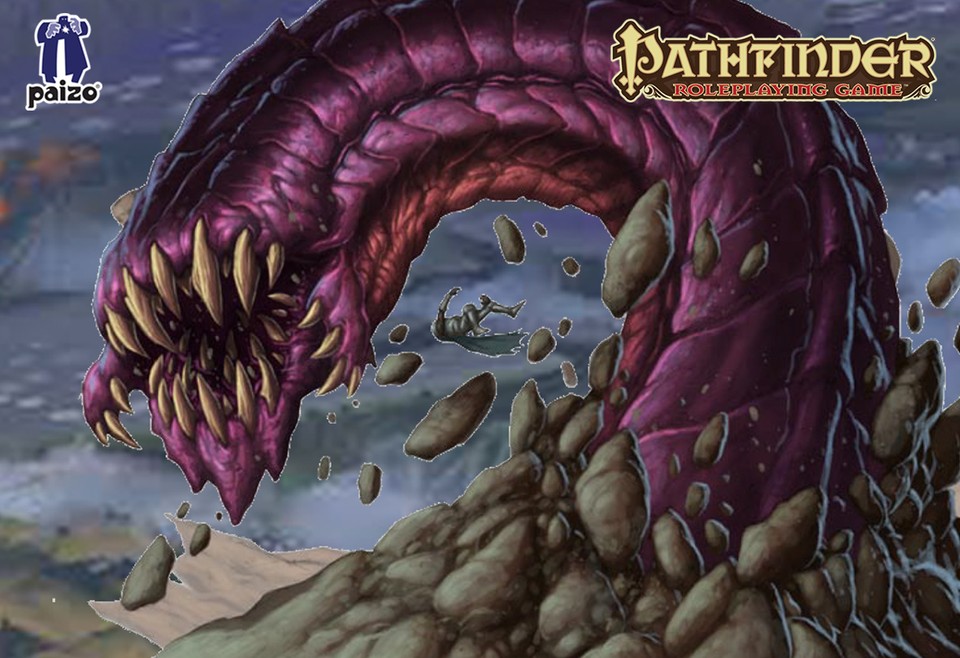 Image of Purple worm battle